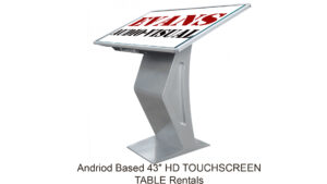 Android based 43″ HD TOUCHSCREEN TABLE rentals